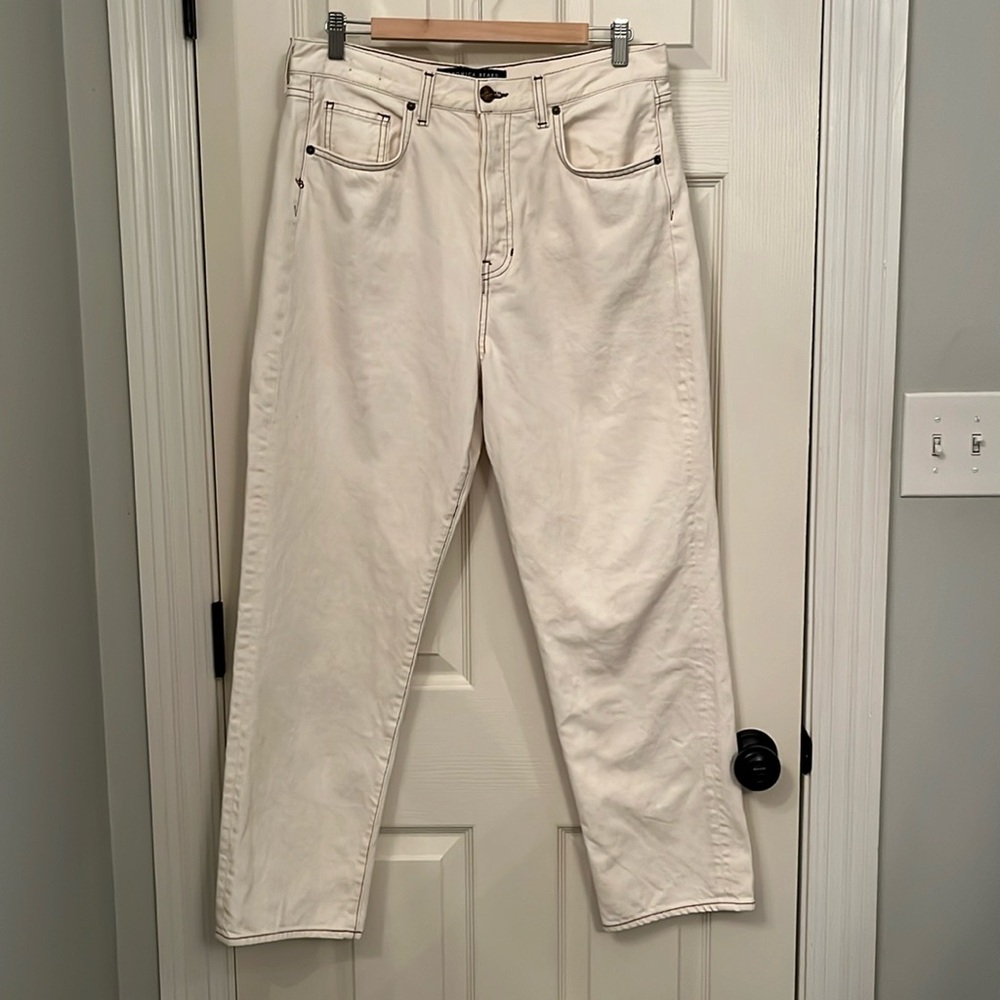 Veronica Beard Women's Blake Classic Straight‎ High Rise Jeans Sz 31 Button Fly